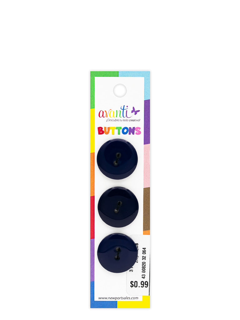 Sewing Buttons – 32L (20mm / 0.79 inches) with 2 Holes – Perfect for Coats, Blazers & Upholstery