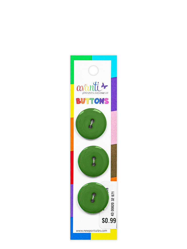 Sewing Buttons – 32L (20mm / 0.79 inches) with 2 Holes – Perfect for Coats, Blazers & Upholstery, 12-Pack