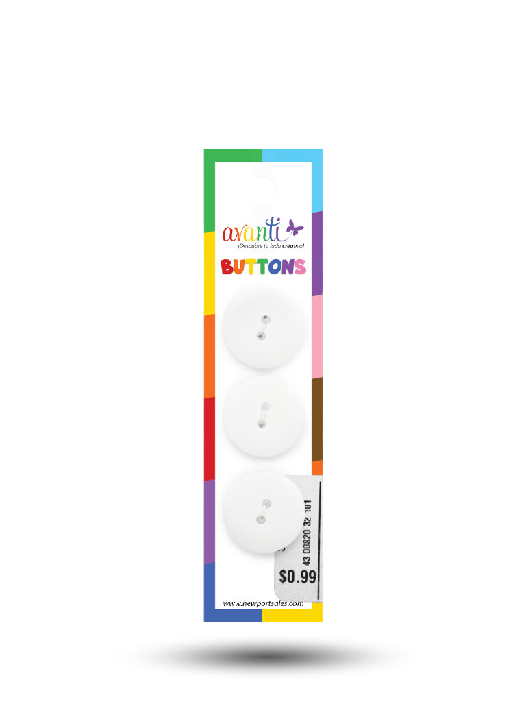 Sewing Buttons – 32L (20mm / 0.79 inches) with 2 Holes – Perfect for Coats, Blazers & Upholstery