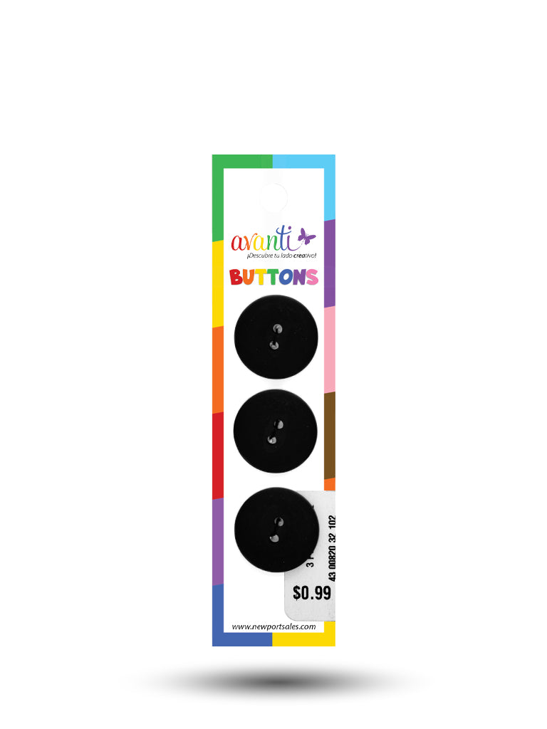 Sewing Buttons – 32L (20mm / 0.79 inches) with 2 Holes – Perfect for Coats, Blazers & Upholstery, 12-Pack