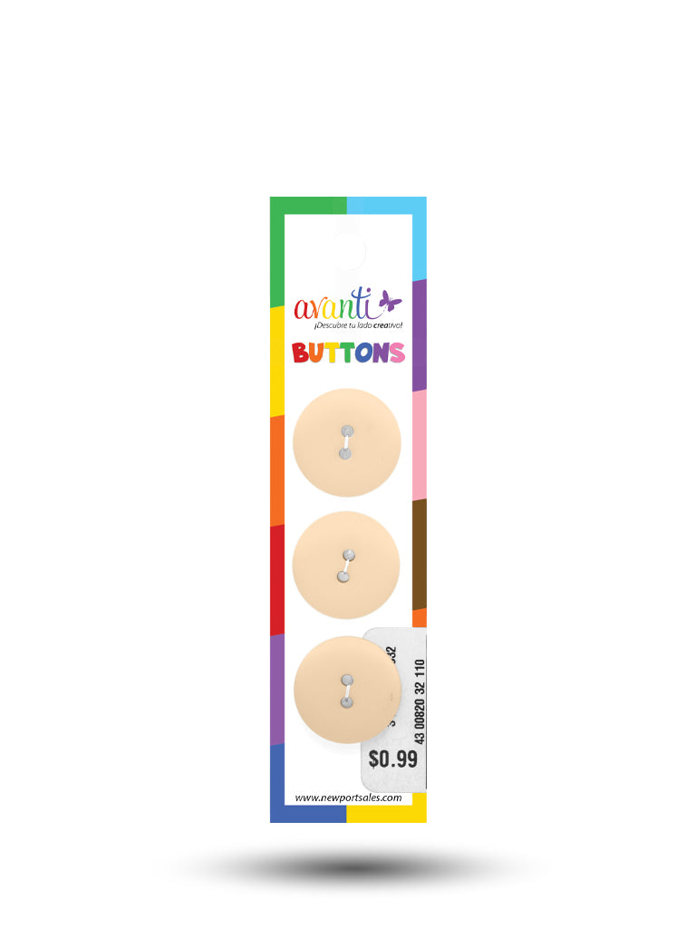 Sewing Buttons – 32L (20mm / 0.79 inches) with 2 Holes – Perfect for Coats, Blazers & Upholstery