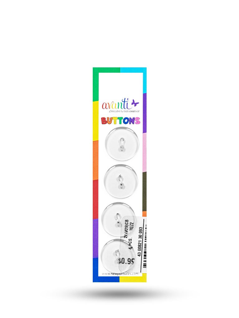 Sewing Buttons – 29L (18mm / 0.71 inches) with 2 Holes – Perfect for Blouses, Jackets & Fashion Handbags