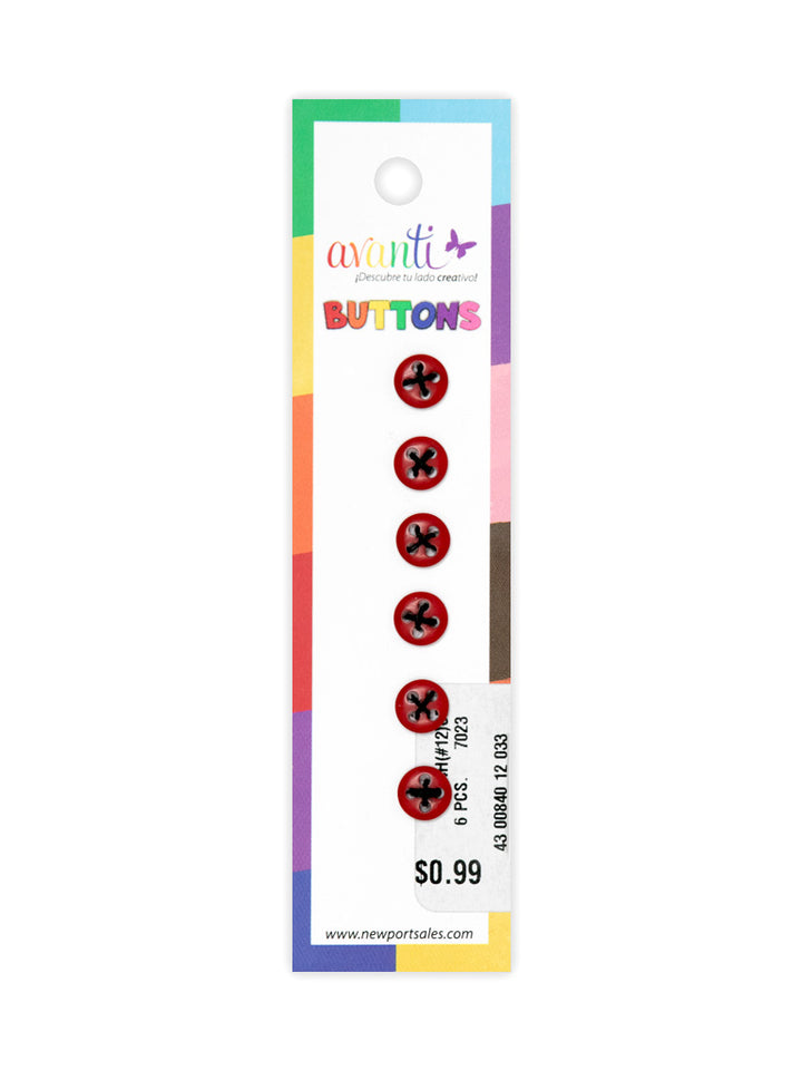 Sewing Buttons – 12L (7.5mm / 0.3 inches) with 4 Holes – Perfect for Shirt Collars, Baby Clothes & Crafts