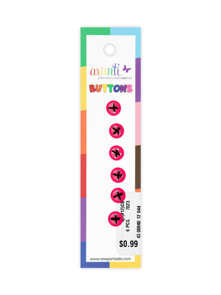 Sewing Buttons – 12L (7.5mm / 0.3 inches) with 4 Holes – Perfect for Shirt Collars, Baby Clothes & Crafts, 12-Pack