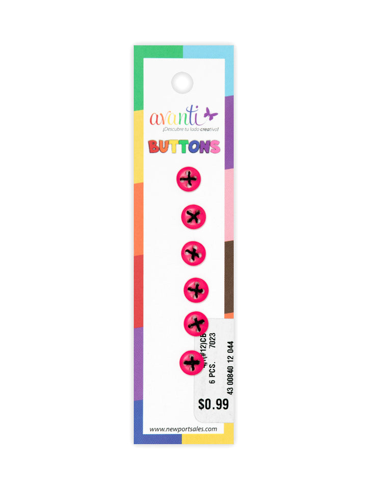 Sewing Buttons – 12L (7.5mm / 0.3 inches) with 4 Holes – Perfect for Shirt Collars, Baby Clothes & Crafts, 12-Pack