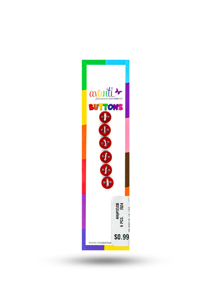 Sewing Buttons – 12L (7.5mm / 0.3 inches) with 4 Holes – Perfect for Shirt Collars, Baby Clothes & Crafts