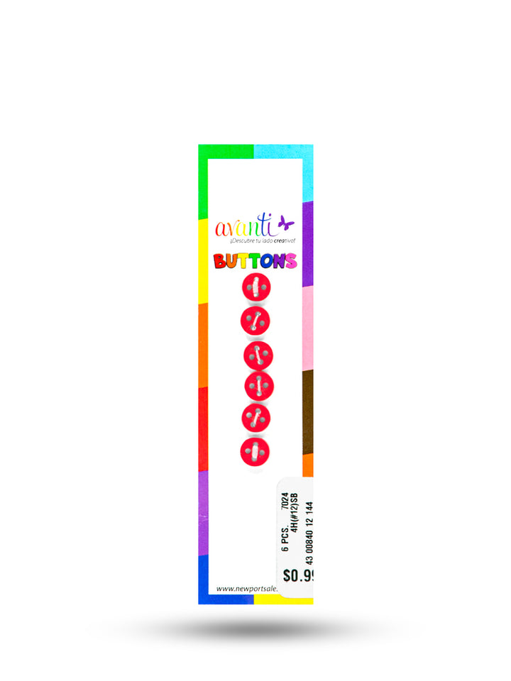 Sewing Buttons – 12L (7.5mm / 0.3 inches) with 4 Holes – Perfect for Shirt Collars, Baby Clothes & Crafts