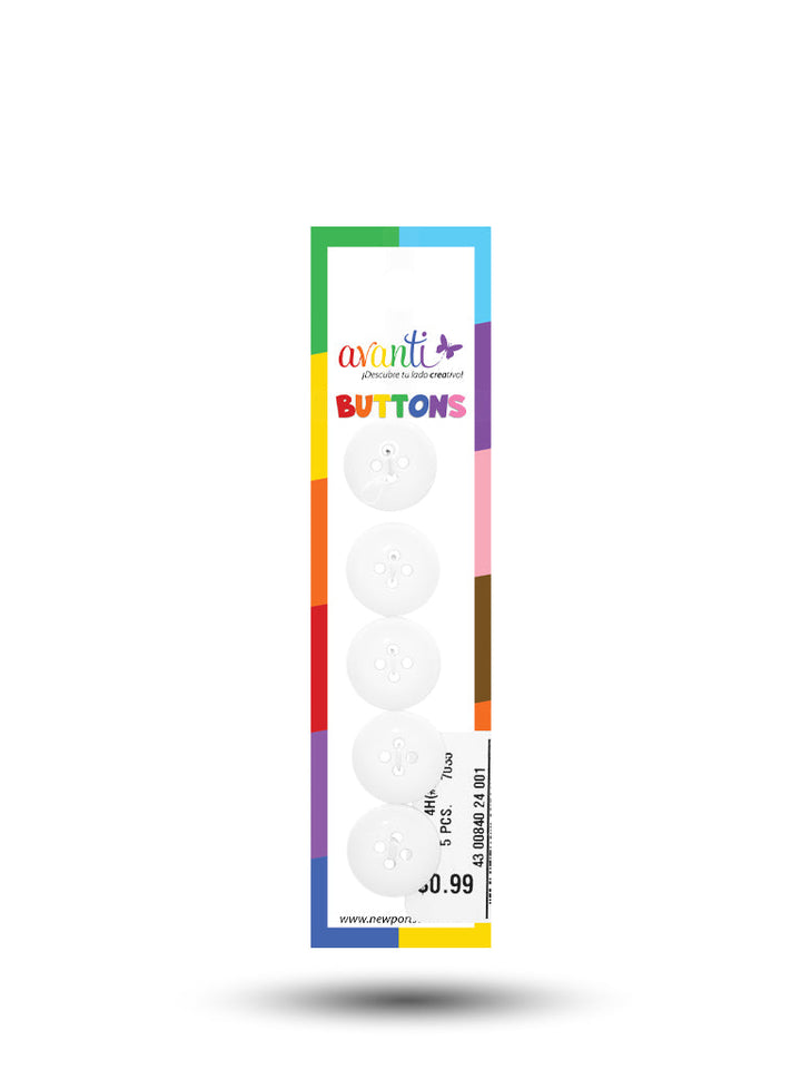 Sewing Buttons – 24L (15mm / 0.6 inches) with 4 Holes – Perfect for Shirts, Cardigans & Children’s Clothing, 12-Pack