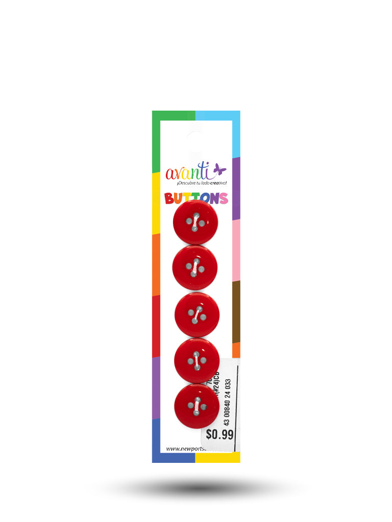 Sewing Buttons – 24L (15mm / 0.6 inches) with 4 Holes – Perfect for Shirts, Cardigans & Children’s Clothing, 12-Pack