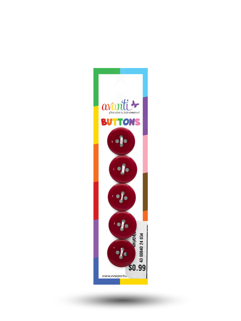 Sewing Buttons – 24L (15mm / 0.6 inches) with 4 Holes – Perfect for Shirts, Cardigans & Children’s Clothing, 12-Pack