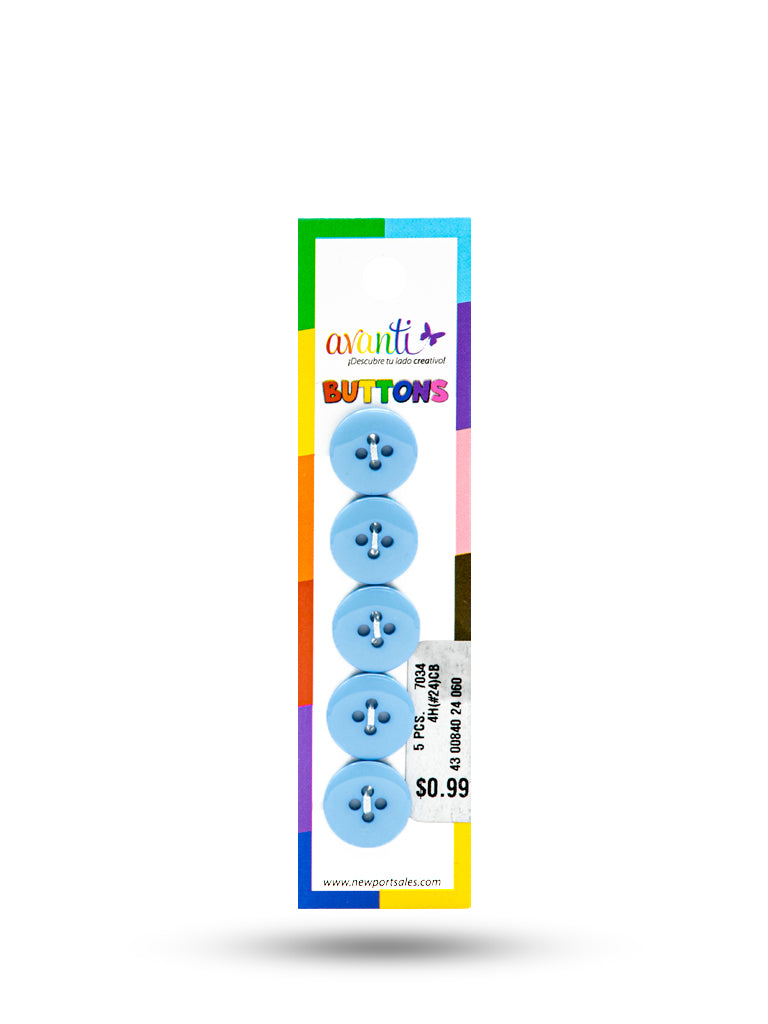 Sewing Buttons – 24L (15mm / 0.6 inches) with 4 Holes – Perfect for Shirts, Cardigans & Children’s Clothing, 12-Pack
