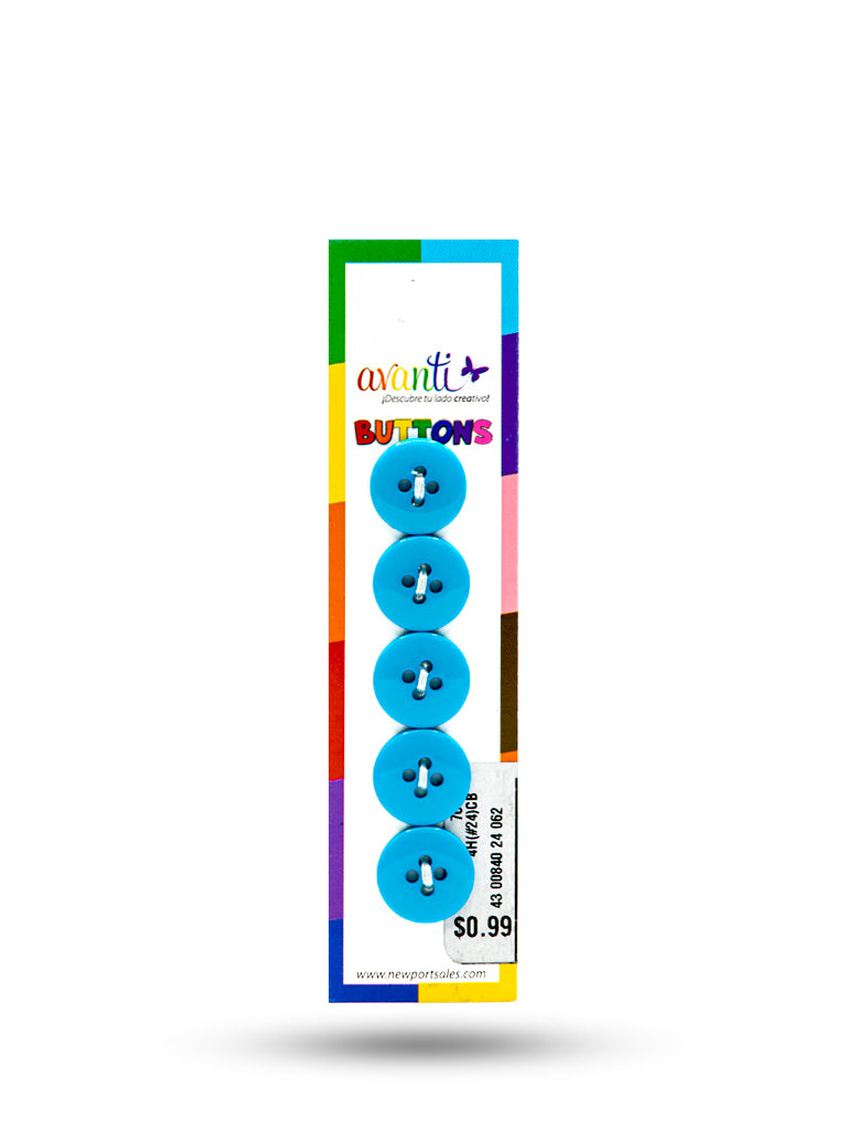 Sewing Buttons – 24L (15mm / 0.6 inches) with 4 Holes – Perfect for Shirts, Cardigans & Children’s Clothing, 12-Pack