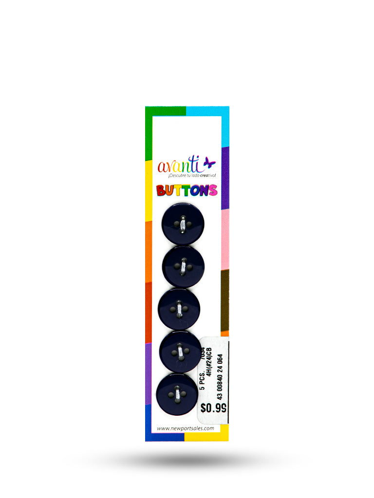 Sewing Buttons – 24L (15mm / 0.6 inches) with 4 Holes – Perfect for Shirts, Cardigans & Children’s Clothing, 12-Pack