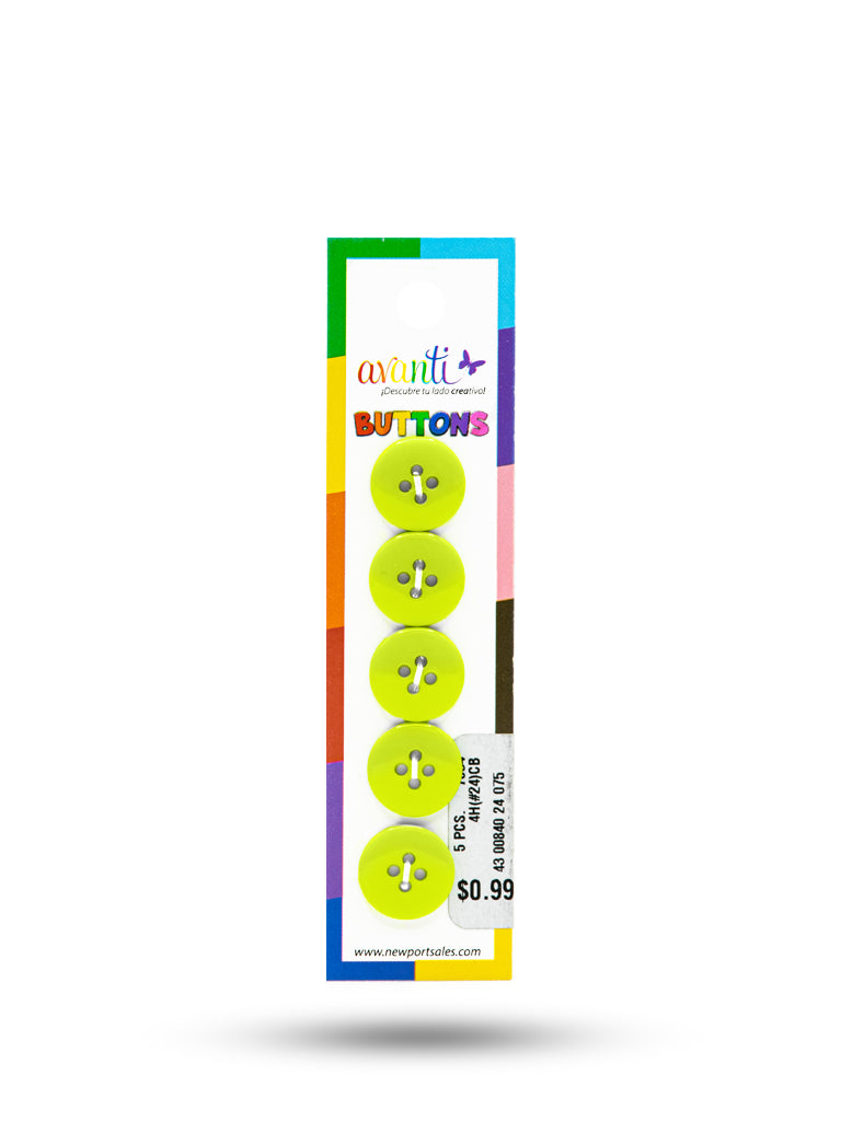 Sewing Buttons – 24L (15mm / 0.6 inches) with 4 Holes – Perfect for Shirts, Cardigans & Children’s Clothing, 12-Pack