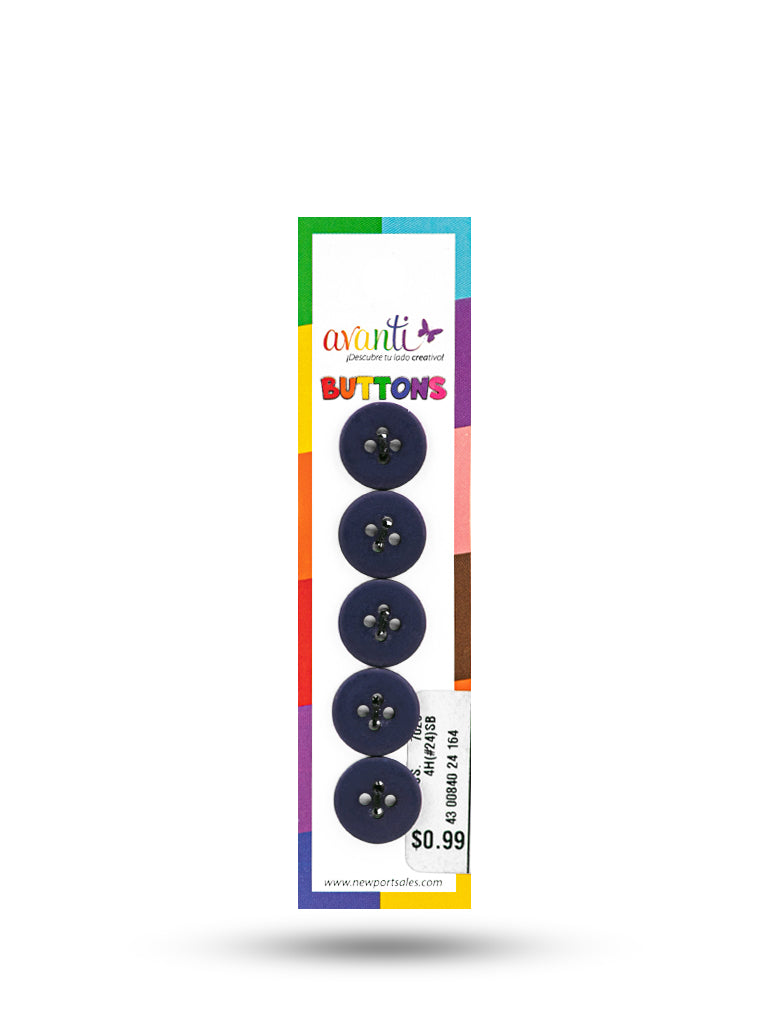 Sewing Buttons – 24L (15mm / 0.6 inches) with 4 Holes – Perfect for Shirts, Cardigans & Children’s Clothing