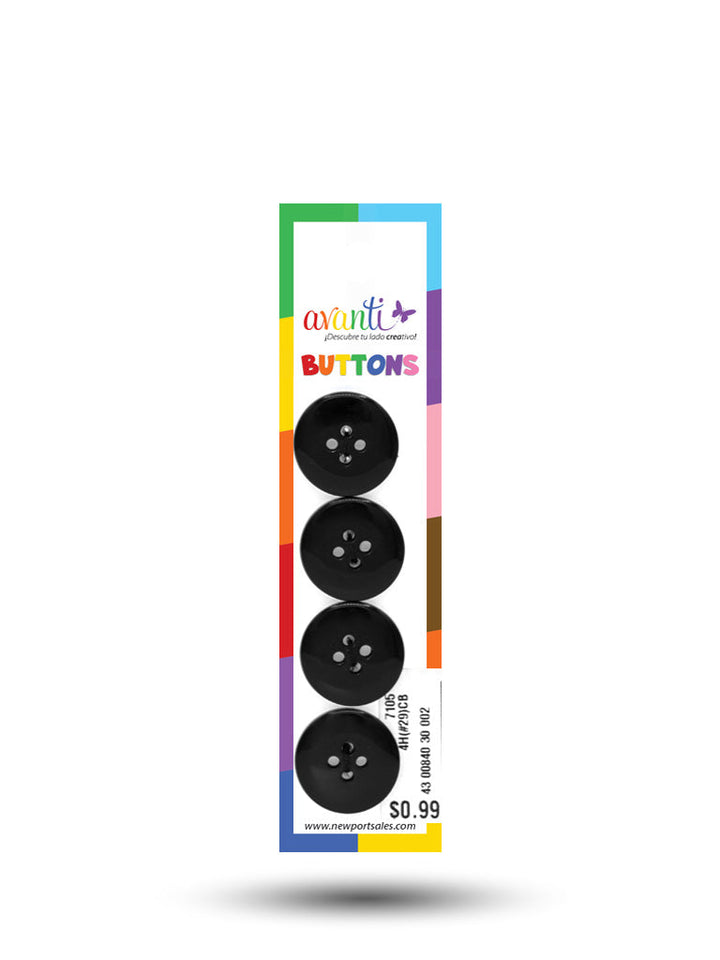 Sewing Buttons – 29L (18mm / 0.71 inches) with 4 Holes – Perfect for Dresses, Jackets & Fashion Handbags, 12-Pack