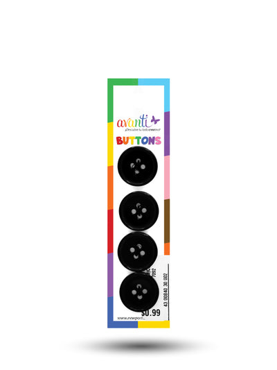 Sewing Buttons – 29L (18mm / 0.71 inches) with 4 Holes – Perfect for Dresses, Jackets & Fashion Handbags, 12-Pack