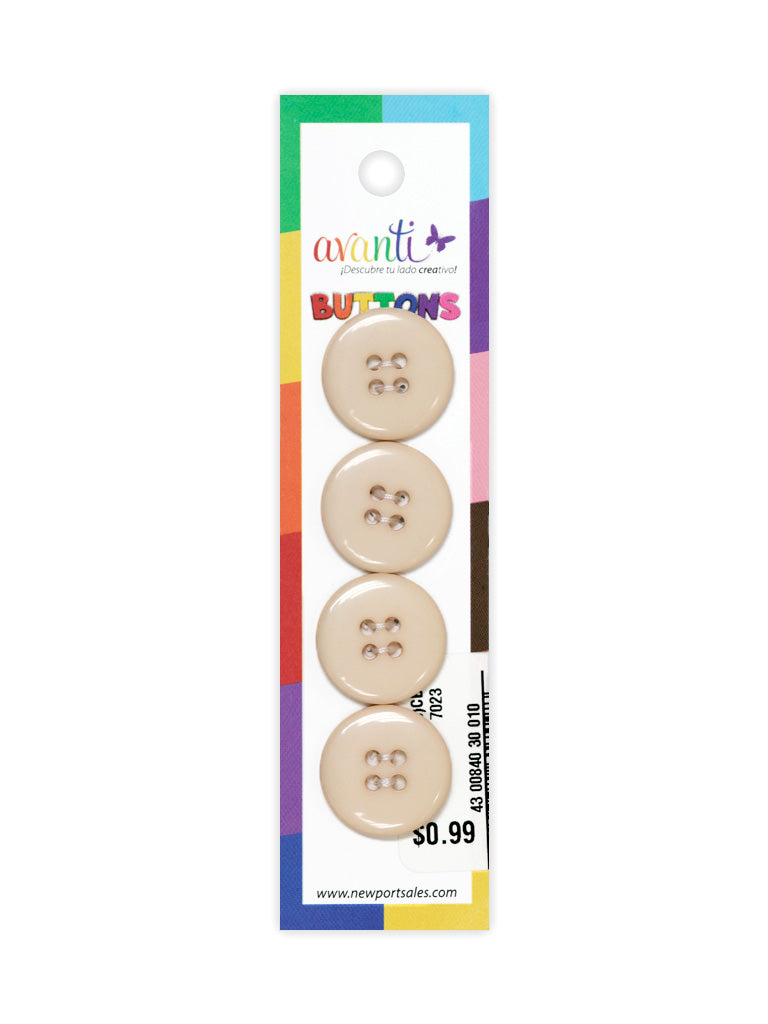 Sewing Buttons – 29L (18mm / 0.71 inches) with 4 Holes – Perfect for Dresses, Jackets & Fashion Handbags, 12-Pack