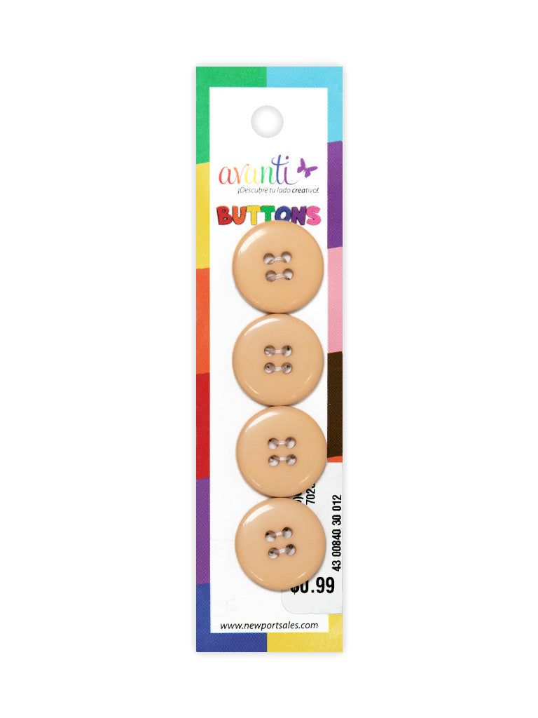 Sewing Buttons – 29L (18mm / 0.71 inches) with 4 Holes – Perfect for Dresses, Jackets & Fashion Handbags, 12-Pack