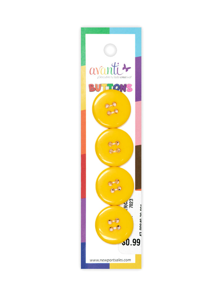 Sewing Buttons – 29L (18mm / 0.71 inches) with 4 Holes – Perfect for Dresses, Jackets & Fashion Handbags, 12-Pack