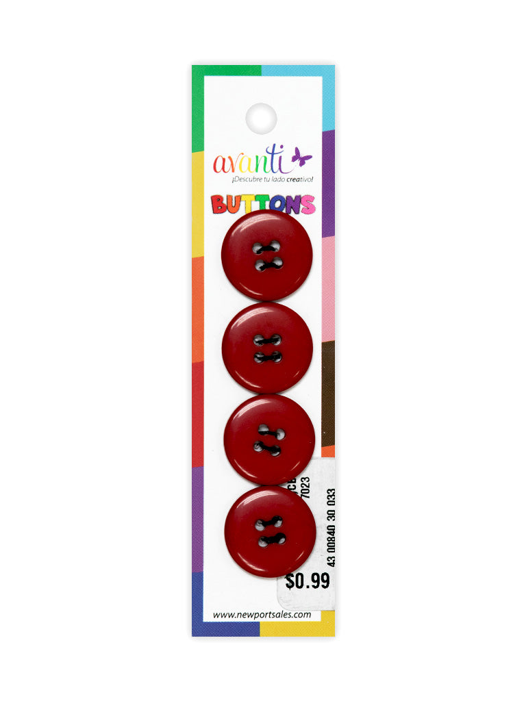 Sewing Buttons – 29L (18mm / 0.71 inches) with 4 Holes – Perfect for Dresses, Jackets & Fashion Handbags, 12-Pack