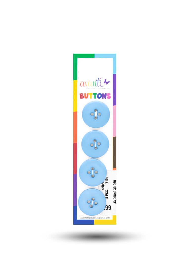 Sewing Buttons – 29L (18mm / 0.71 inches) with 4 Holes – Perfect for Dresses, Jackets & Fashion Handbags