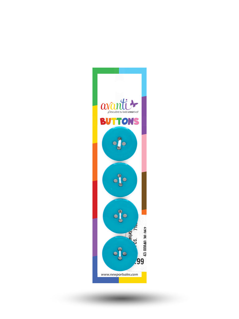 Sewing Buttons – 29L (18mm / 0.71 inches) with 4 Holes – Perfect for Dresses, Jackets & Fashion Handbags