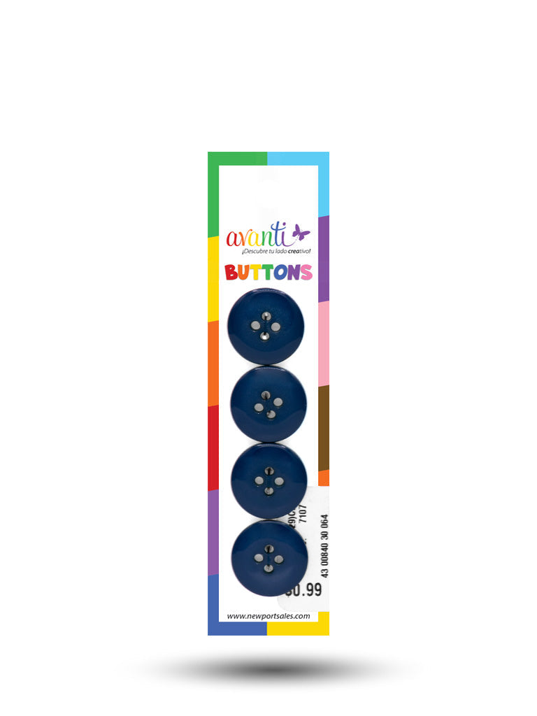 Sewing Buttons – 29L (18mm / 0.71 inches) with 4 Holes – Perfect for Dresses, Jackets & Fashion Handbags, 12-Pack