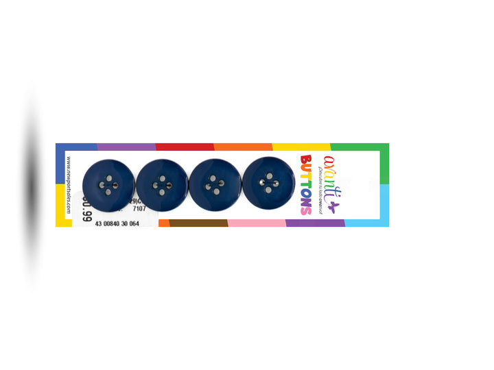 Sewing Buttons – 29L (18mm / 0.71 inches) with 4 Holes – Perfect for Dresses, Jackets & Fashion Handbags, 12-Pack