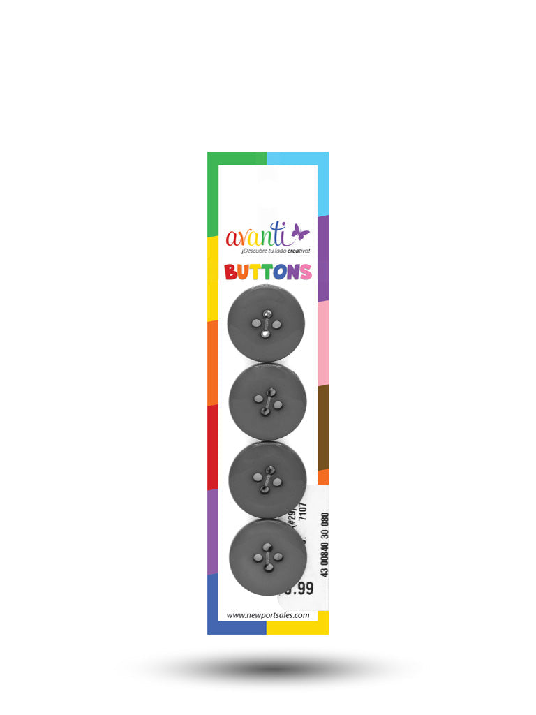 Sewing Buttons – 29L (18mm / 0.71 inches) with 4 Holes – Perfect for Dresses, Jackets & Fashion Handbags