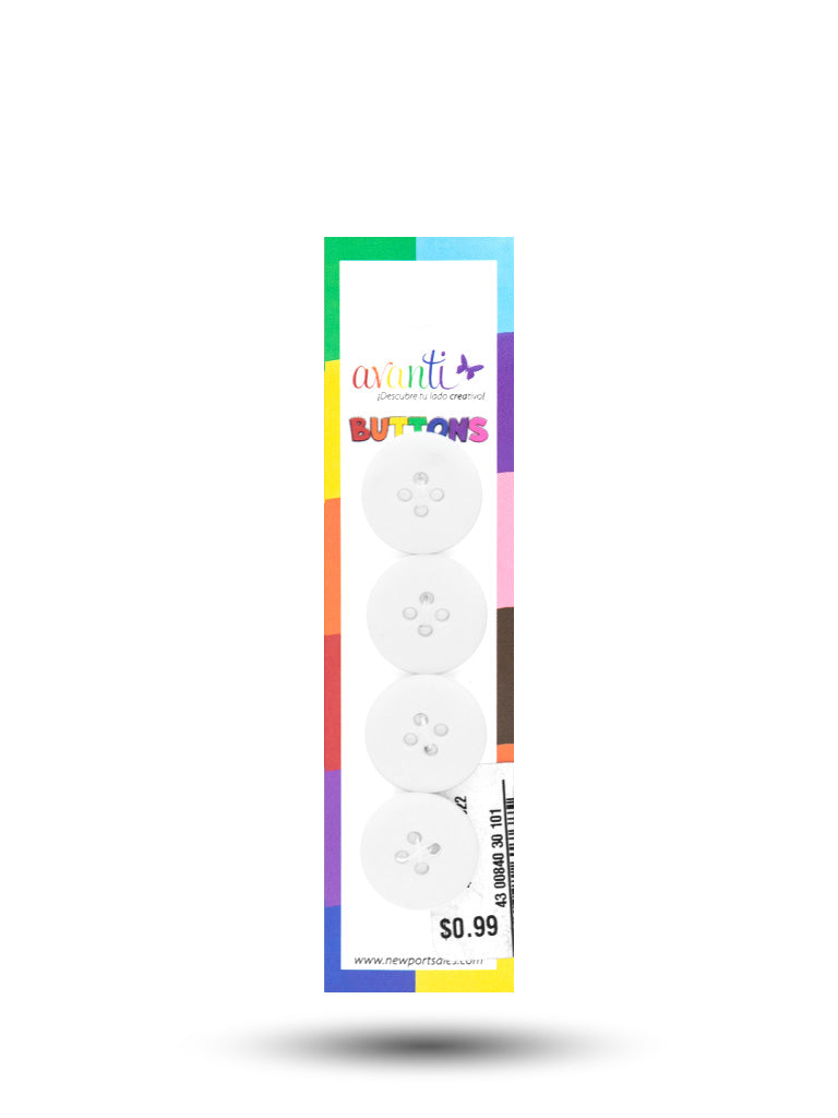 Sewing Buttons – 29L (18mm / 0.71 inches) with 4 Holes – Perfect for Dresses, Jackets & Fashion Handbags, 12-Pack