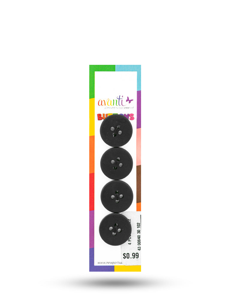 Sewing Buttons – 29L (18mm / 0.71 inches) with 4 Holes – Perfect for Dresses, Jackets & Fashion Handbags, 12-Pack