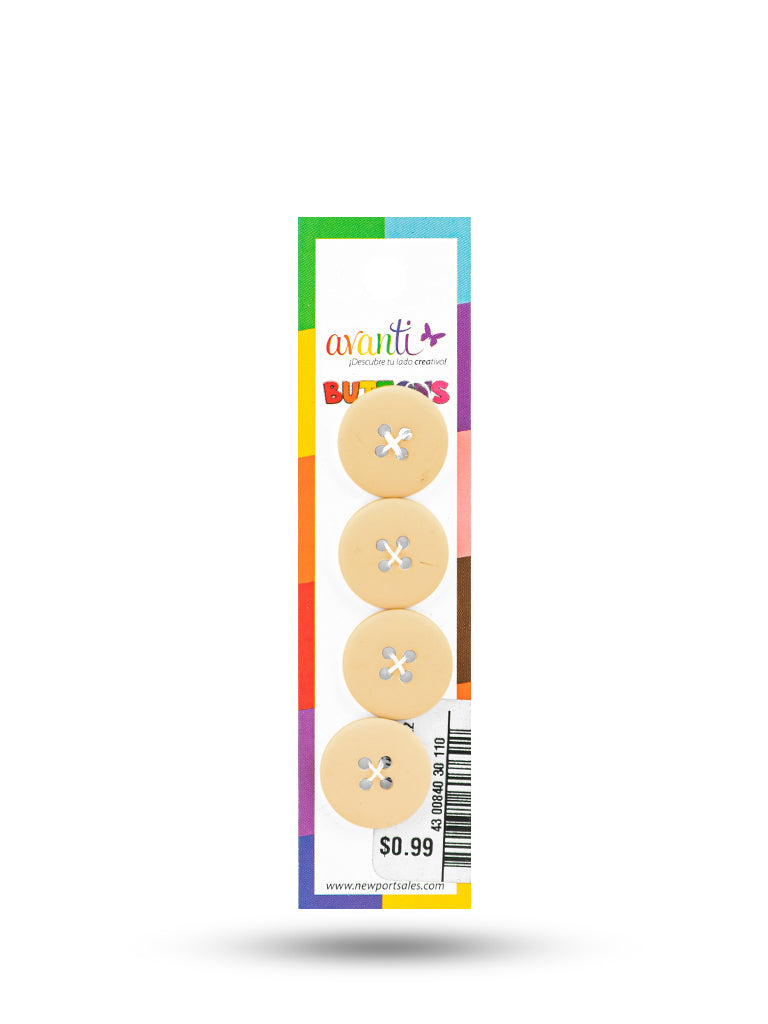 Sewing Buttons – 29L (18mm / 0.71 inches) with 4 Holes – Perfect for Dresses, Jackets & Fashion Handbags