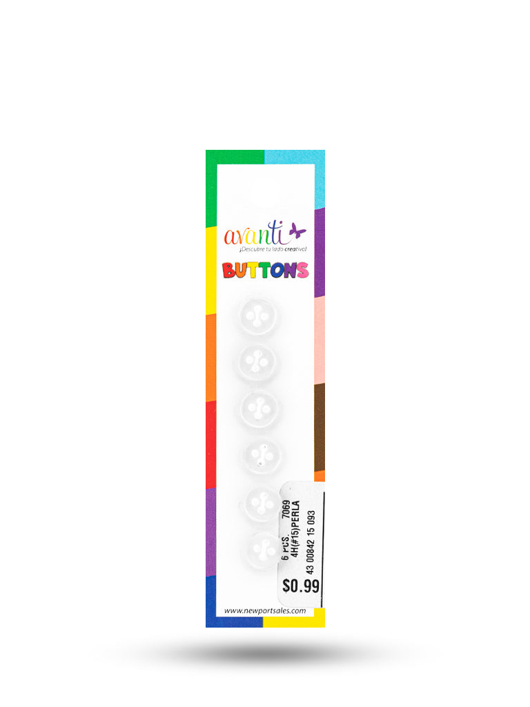 Sewing Buttons – 15L (9.53mm / 0.375 inches) with 4 Holes – Perfect for Casual Shirts & Lightweight