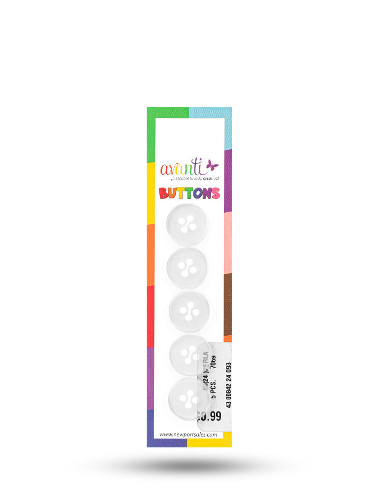 Sewing Buttons – 24L (15mm / 0.6 inches) with 4 Holes – Perfect for Shirts, Cardigans & Children’s Clothing 12-Pack