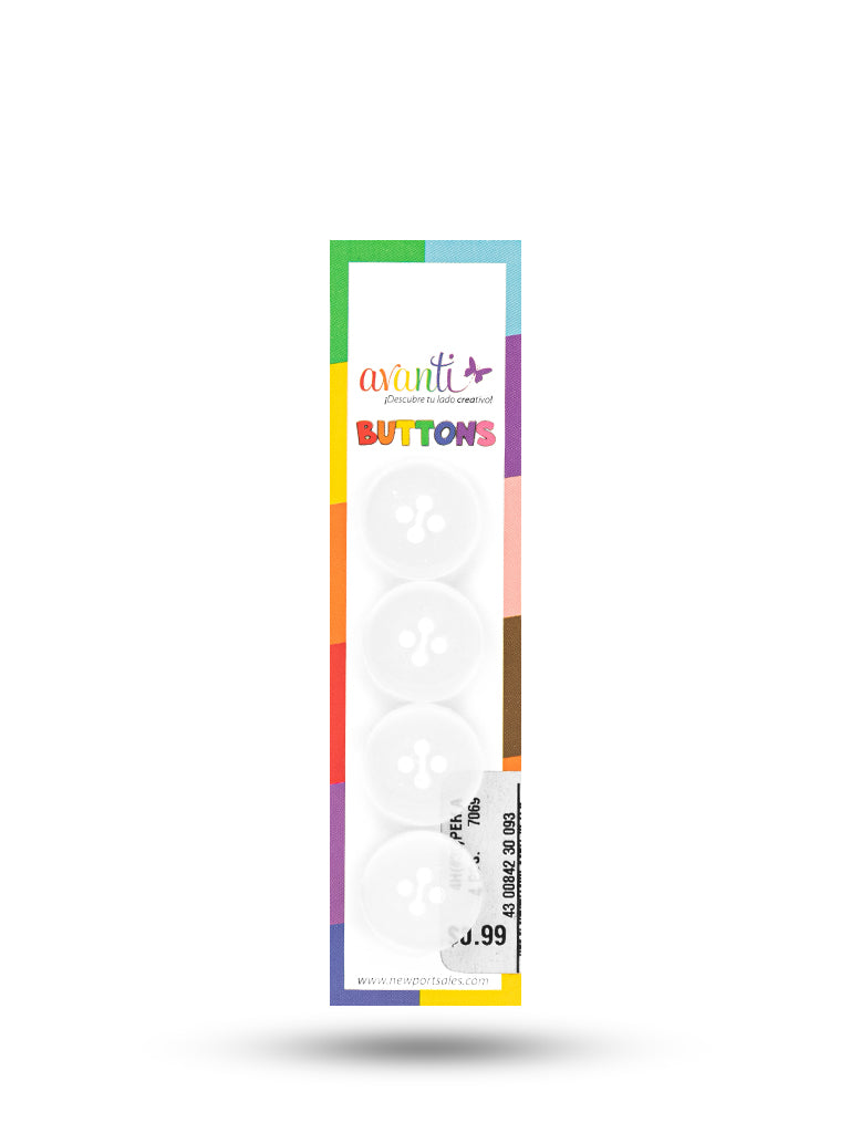 Sewing Buttons – 29L (18mm / 0.71 inches) with 4 Holes – Perfect for Dresses, Jackets & Handbags