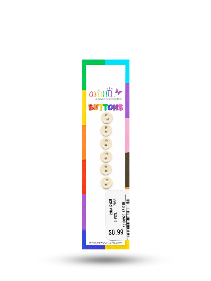 Sewing Buttons – 12L (7.5mm / 0.3 inches) with 2 Holes – Perfect for Collars, Cuffs & DIY Crafts