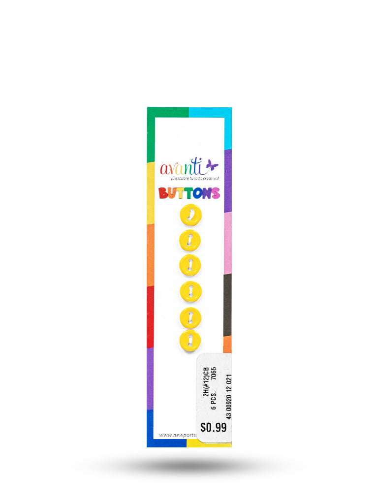 Sewing Buttons – 12L (7.5mm / 0.3 inches) with 2 Holes – Perfect for Collars, Cuffs & DIY Crafts