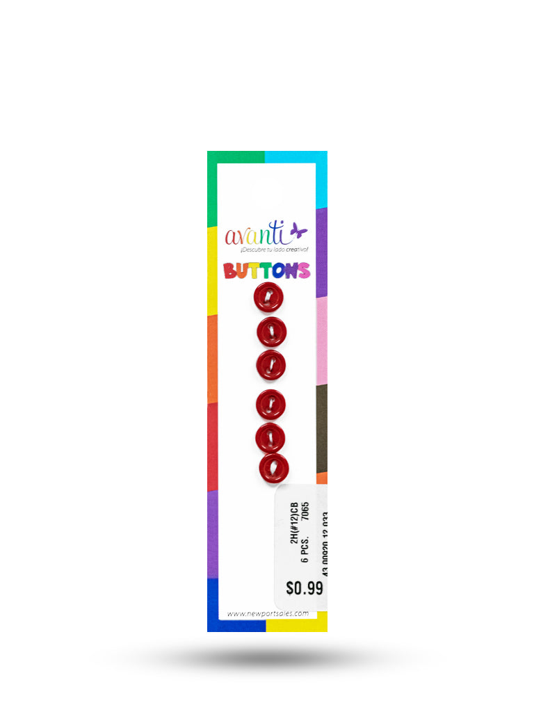 Sewing Buttons – 12L (7.5mm / 0.3 inches) with 2 Holes – Perfect for Collars, Cuffs & DIY Crafts, 12-Pack