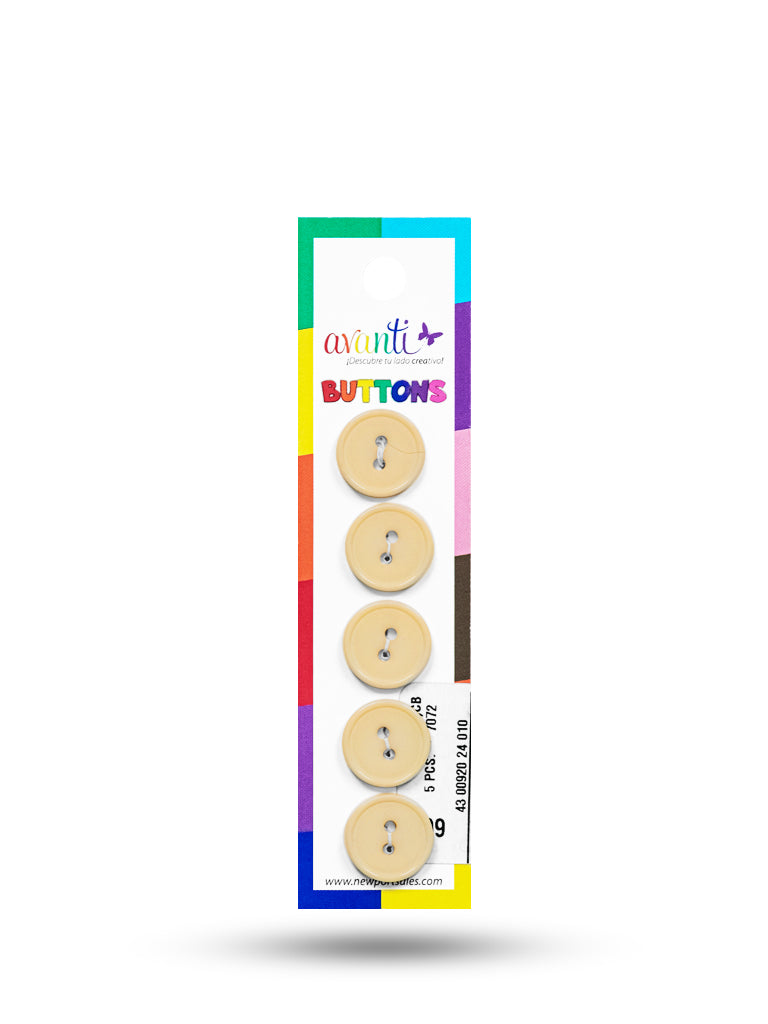 Sewing Buttons – 23L (13.0mm / 0.51 inches) with 2 Holes – Perfect for Coats, Jackets & Accessories, 12-Pack