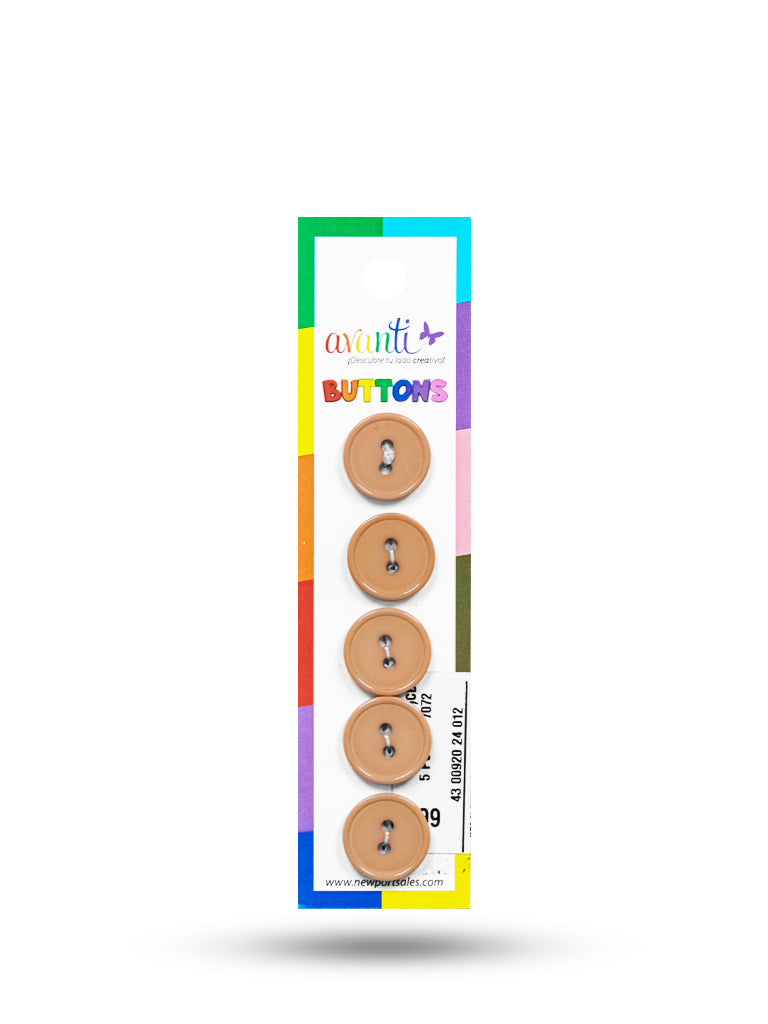Sewing Buttons – 23L (13.0mm / 0.51 inches) with 2 Holes – Perfect for Coats, Jackets & Accessories, 12-Pack