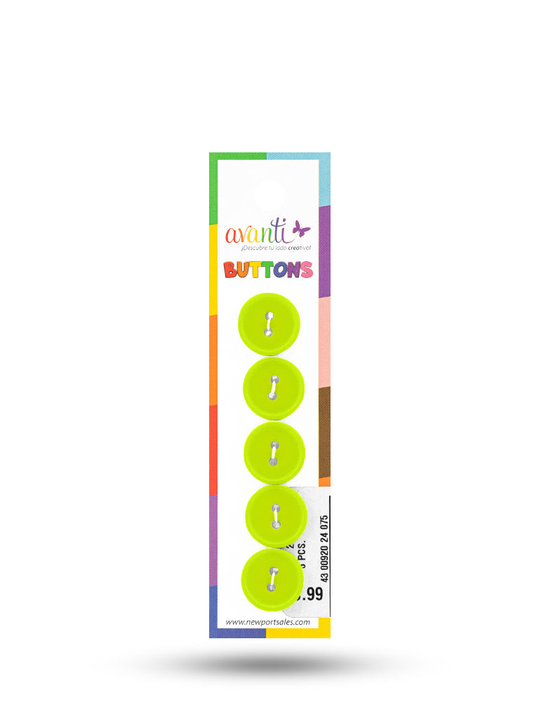 Sewing Buttons – 23L (13.0mm / 0.51 inches) with 2 Holes – Perfect for Coats, Jackets & Accessories, 12-Pack