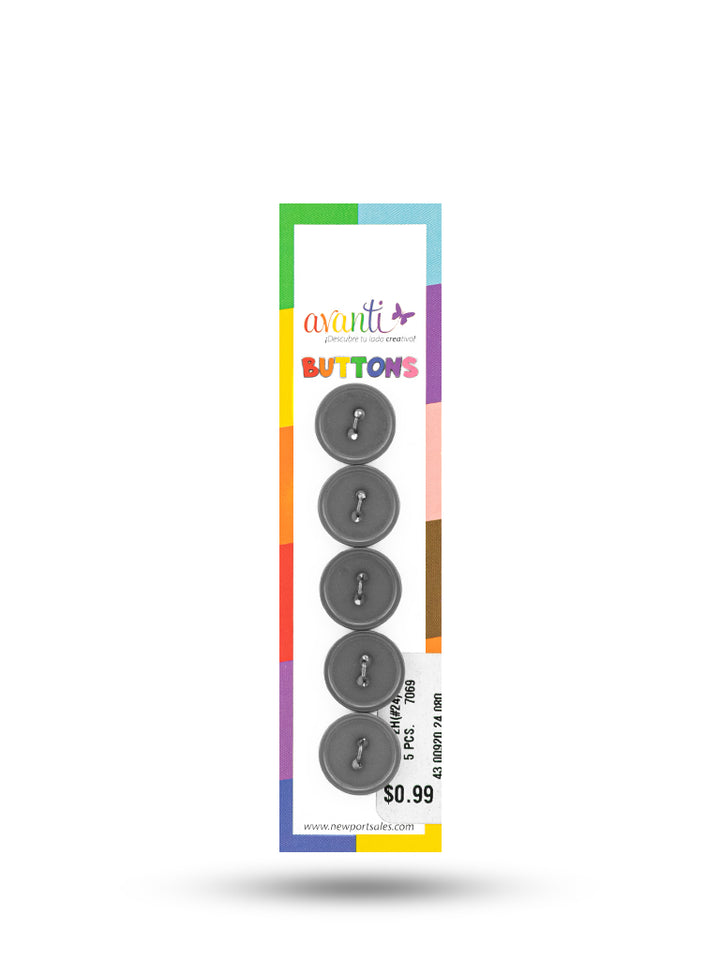 Sewing Buttons – 23L (13.0mm / 0.51 inches) with 2 Holes – Perfect for Coats, Jackets & Accessories, 12-Pack