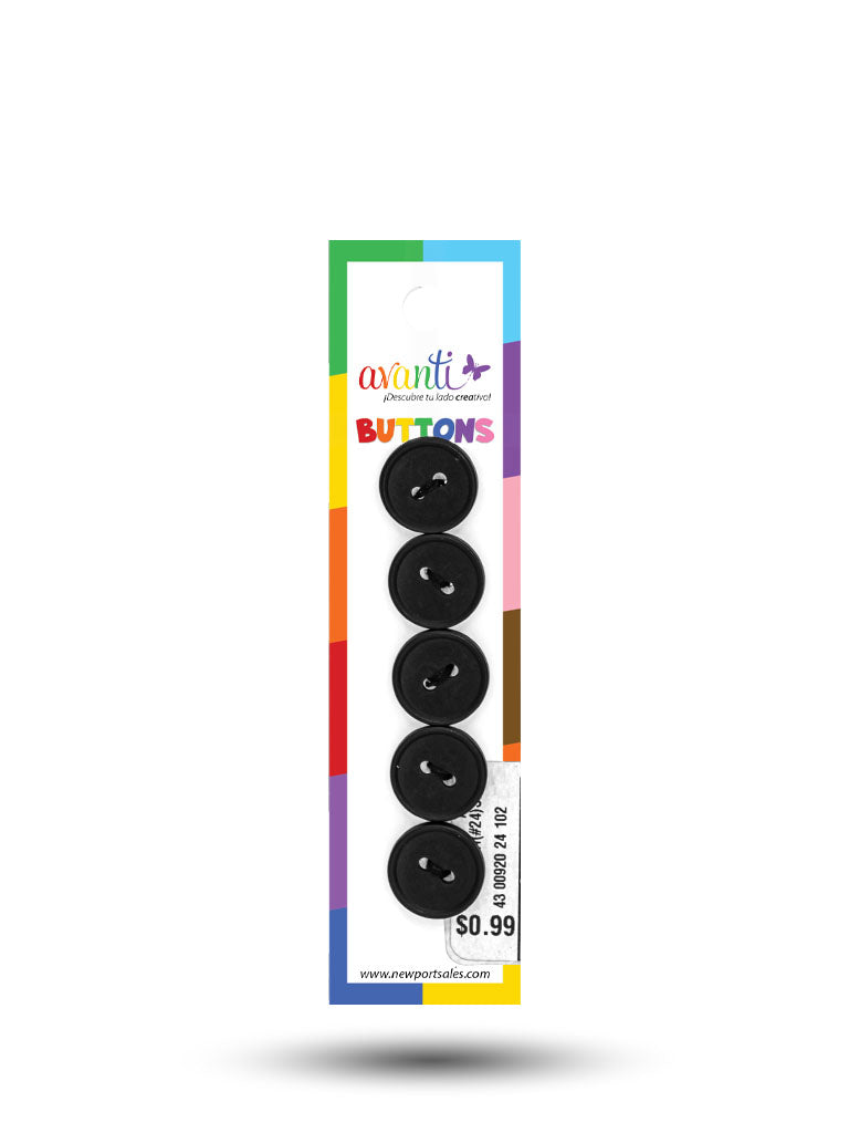 Sewing Buttons – 23L (13.0mm / 0.51 inches) with 2 Holes – Perfect for Coats, Jackets & Accessories, 12-Pack