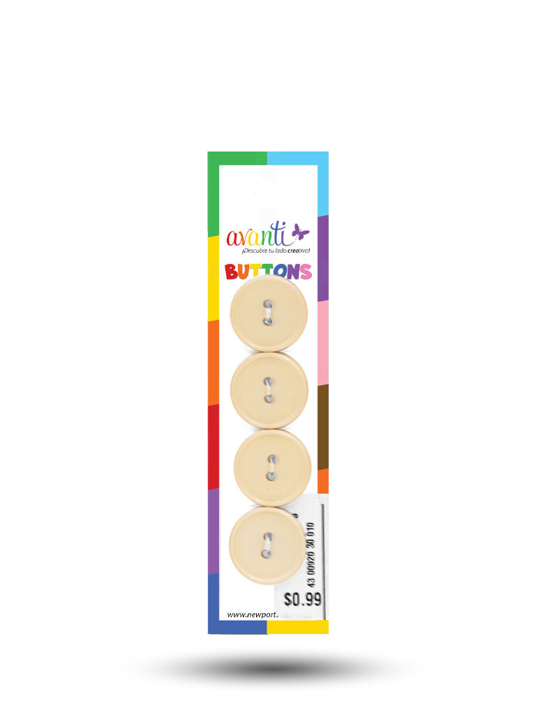 Sewing Buttons – 29L (18mm / 0.71 inches) with 2 Holes – Perfect for Dresses, Jackets & Fashion Handbags