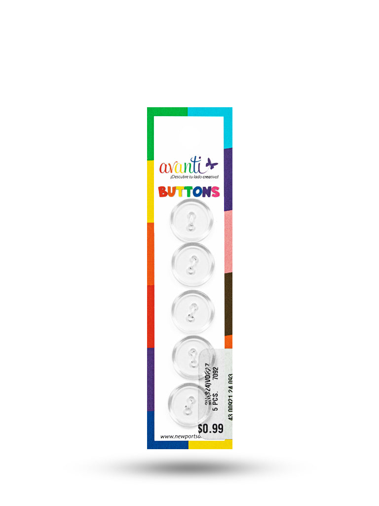 Sewing Buttons – 24L (15mm / 0.6 inches) with 2 Holes – Perfect for Shirts, Sweaters & Light Jackets