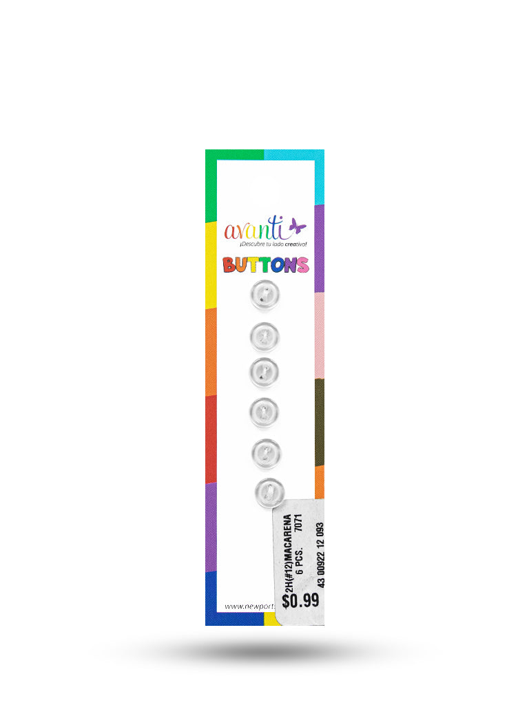 Sewing Buttons – 12L (7.5mm / 0.3 inches) with 2 Holes – Perfect for Collars, Cuffs & DIY Crafts