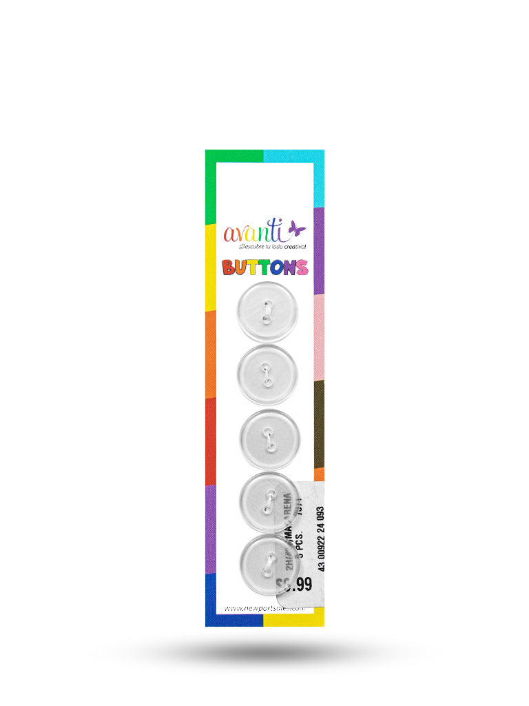 Sewing Buttons – 24L (15mm / 0.6 inches) with 2 Holes – Perfect for Shirts, Sweaters & Light Jackets, 12-Pack