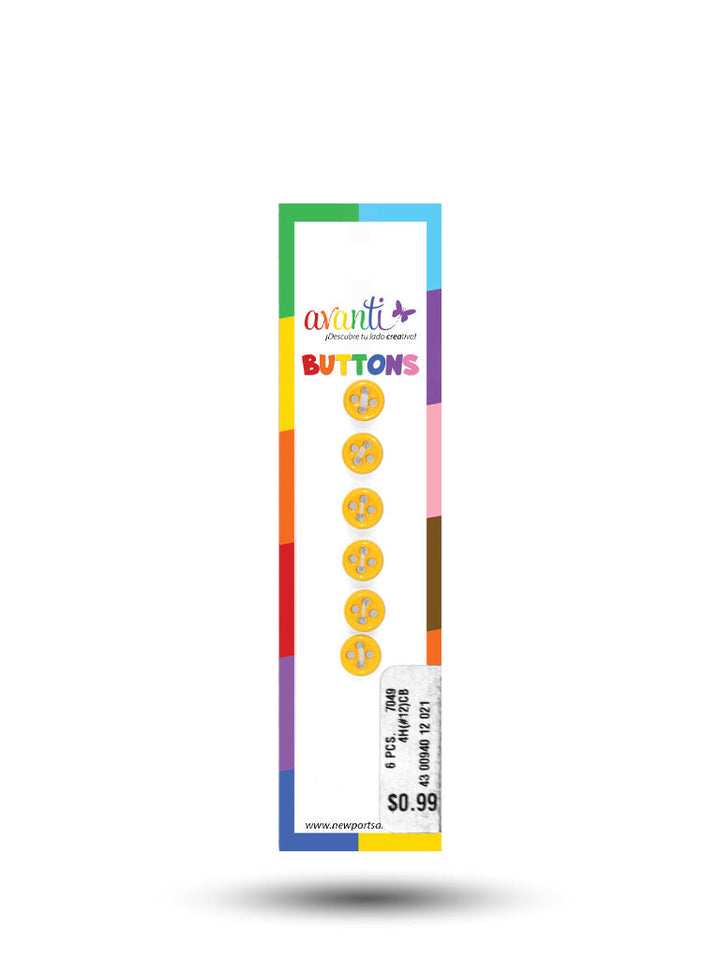 Sewing Buttons – 12L (7.5mm / 0.3 inches) with 4 Holes – Perfect for Collars, Cuffs & DIY Crafts, 12-Pack