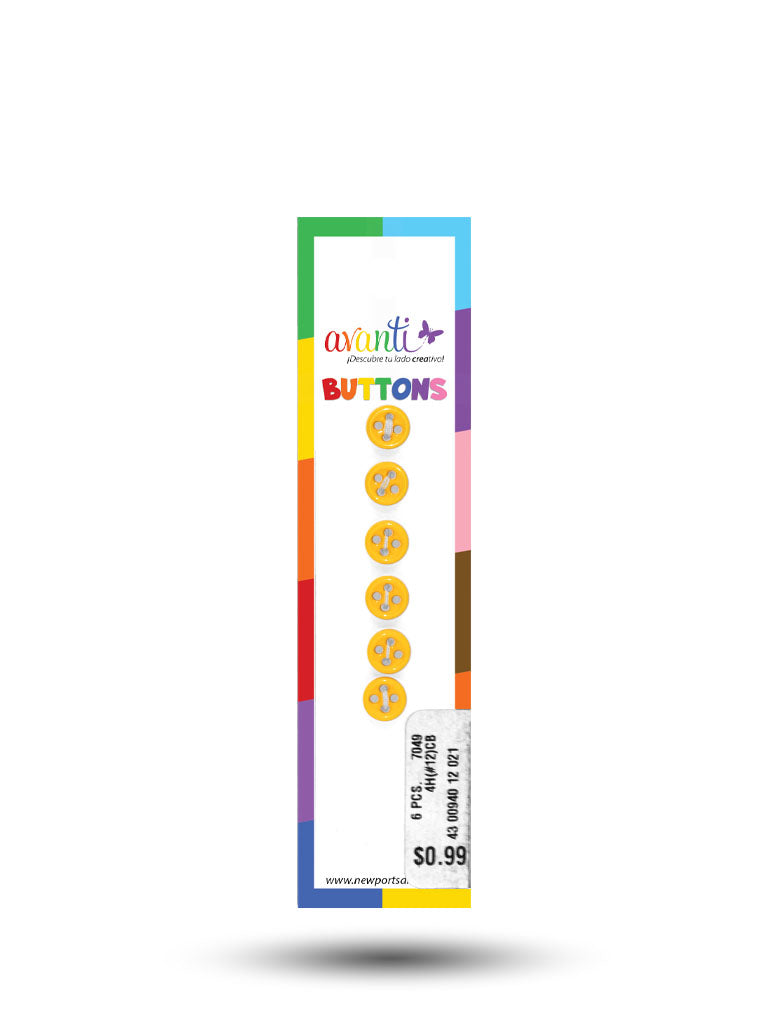 Sewing Buttons – 12L (7.5mm / 0.3 inches) with 4 Holes – Perfect for Collars, Cuffs & DIY Crafts, 12-Pack